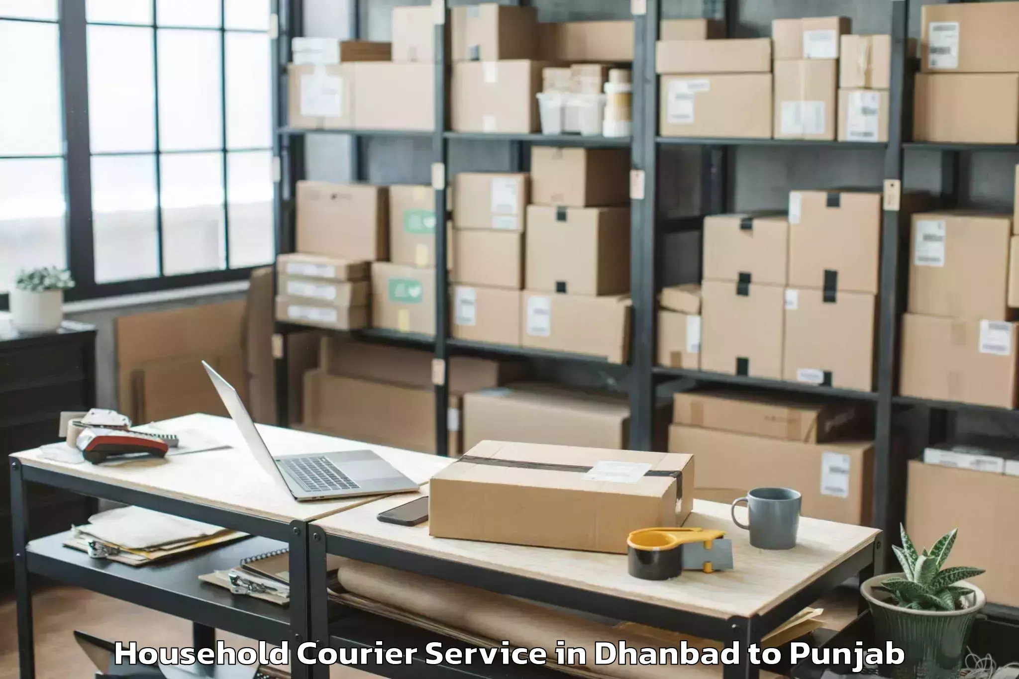 Top Dhanbad to Sardulgarh Household Courier Available